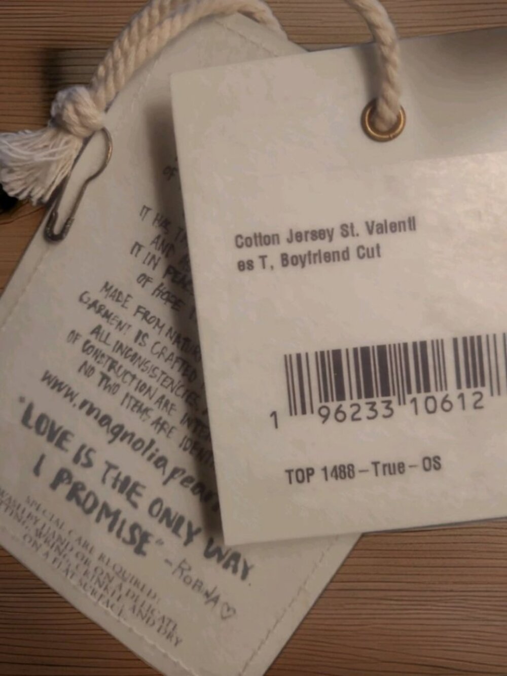 NWT Rare Collector's Piece Magnolia Pearl St Valentine Boyfriend Tee True OS - Picture 7 of 7